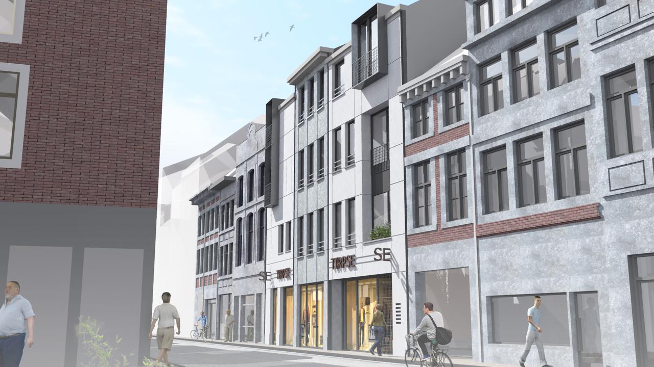 Logements et espace commercial rue PuitsenSock Aural bureau d
